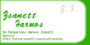 zsanett harmos business card